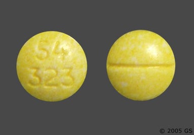Yellow Round 54 323 - Methotrexate Sodium 2.5mg Tablet