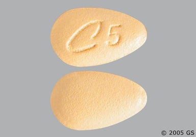Yellow Oval C 5 - Tadalafil 5mg Tablet