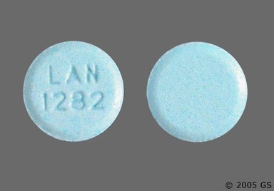 Blue Round LAN 1282 - Dicyclomine Hydrochloride 20mg Tablet