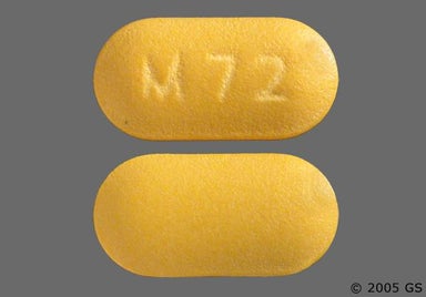 Yellow Oblong M 72 - Menest 0.3mg Tablet