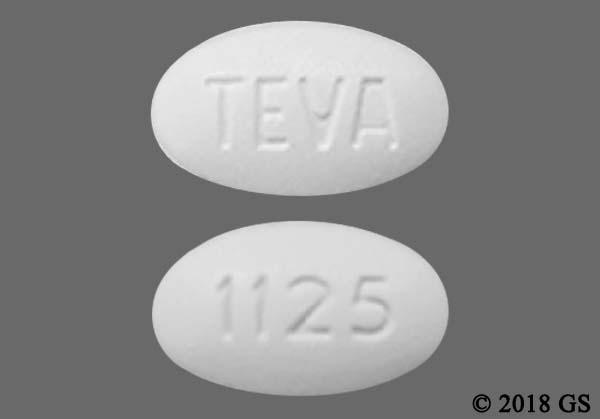 White Oval 1125 And Teva - Abiraterone Acetate 250mg Tablet