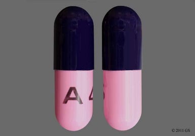 Blue, Pink Capsule A 45 - Amoxicillin 500mg Capsule