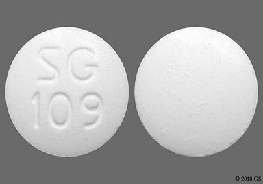 White Round SG 109 - Carisoprodol 350mg Tablet