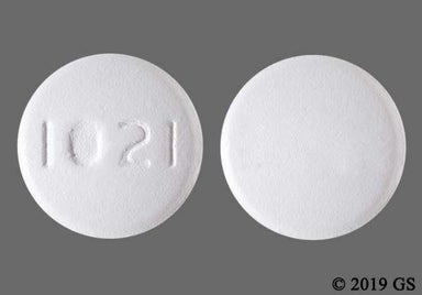 White Round 1021 - Albendazole 200mg Tablet
