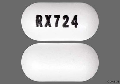 White Oblong RX724 - Leader Allergy Relief D-24 Non-Drowsy Extended-Release Tablet