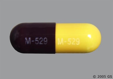 Brown, Yellow Capsule M-529 M-529 - Humatin 250mg Capsule