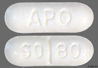 White Oblong SO 80 - Sotalol Hydrochloride 80mg Tablet