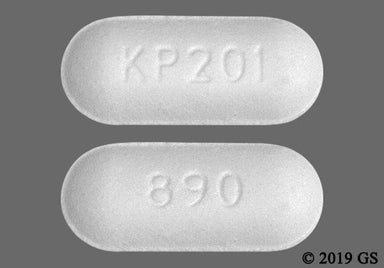 White Oblong 890 And Kp201 - Benzhydrocodone and Acetaminophen 8.16mg-325mg Tablet