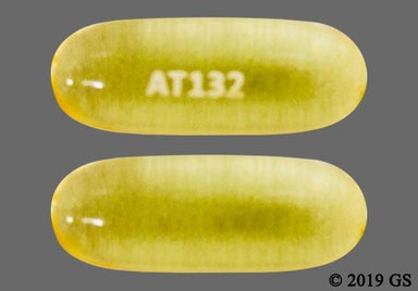 Yellow Oblong At132 - Omega-3-Acid Ethyl Esters 1g Softgel