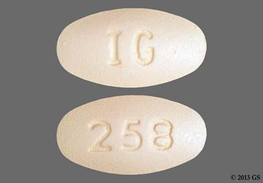 Beige Oval 258 And Ig - Nabumetone 750mg Tablet