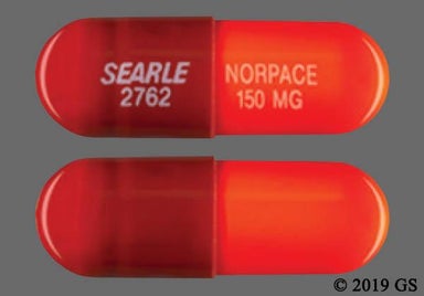 Brown And Orange Searle 2762 Norpace 150 Mg - Disopyramide Phosphate 150mg Capsule