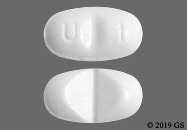 White Oval U 1 - Clobazam 10mg Tablet