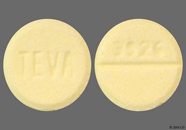Yellow Round TEVA - Diazepam 5mg Tablet