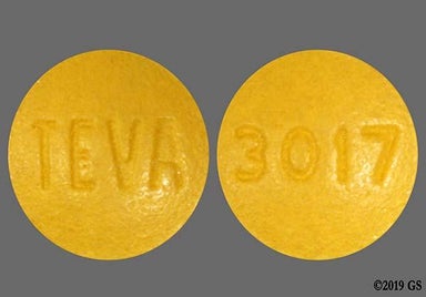 Yellow Round TEVA - Tadalafil 5mg Tablet