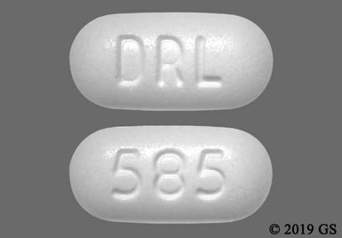 White Oblong 585 And Drl - Ezetimibe/Simvastatin 10mg-40mg Tablet