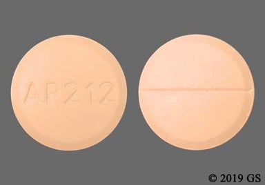 Orange Round AP212 - Methocarbamol 500mg Tablet