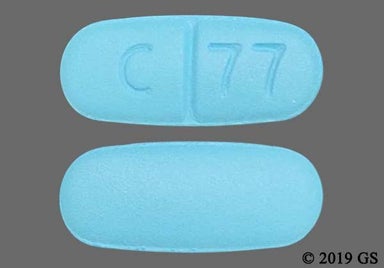 Blue Oblong C 77 - Verapamil Hydrochloride 240mg Extended-Release Tablet