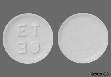 White Round ET 30 - Chlorthalidone 25mg Tablet
