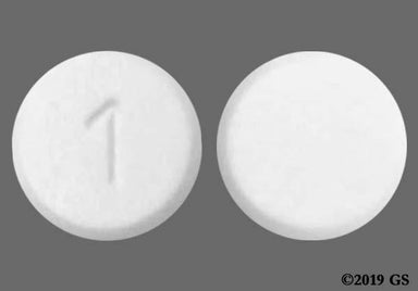 White Round 1 - Rasagiline 1mg Tablet