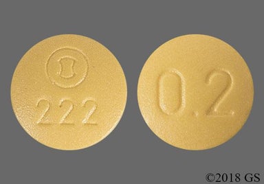 Yellow Round Logo 222 And 0.2 - Symproic 0.2mg Tablet