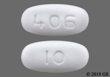 White Oblong 406 And 10 - Ambrisentan 10mg Tablet