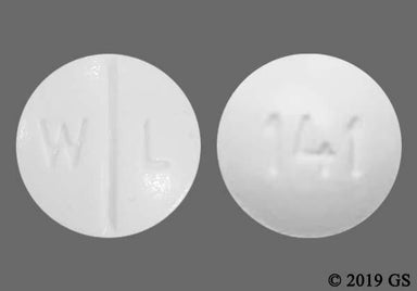 White Round W L And 141 - Phenobarbital 64.8mg Tablet