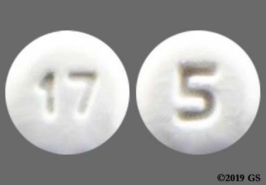 White Round 5 And 17 - Aripiprazole 5mg Tablet