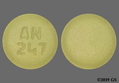 Yellow Round An 247 - Chlorthalidone 25mg Tablet