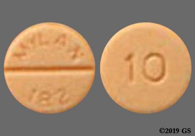 Orange Round MYLAN 182 - Propranolol Hydrochloride 10mg Tablet