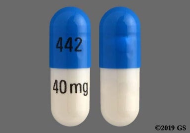 White And Blue 442 40 Mg - Esomeprazole Magnesium 40mg Delayed-Release Capsule