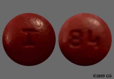 Red-Brown Round I And 84 - Amlodipine/Olmesartan Medoxomil 10mg-40mg Tablet