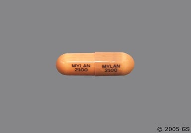 Brown Capsule MYLAN 2100 MYLAN 2100 - Loperamide Hydrochloride 2mg Capsule