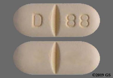 Yellow Oblong D 88 - Abacavir 300mg Tablet