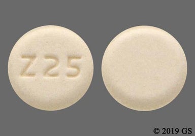 Yellow Round Z25 - Chlorthalidone 25mg Tablet