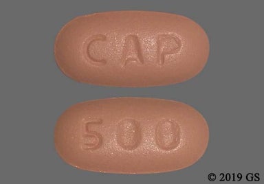 Pink Oblong 500 And Cap - Capecitabine 500mg Tablet