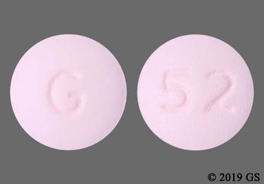 Pink Round G And 52 - Solifenacin Succinate 10mg Tablet