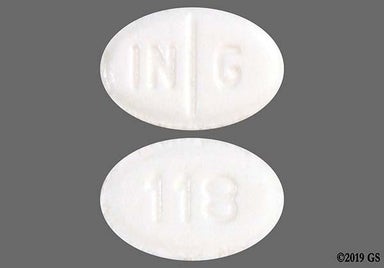 White Oval In G And 118 - Cabergoline 0.5mg Tablet