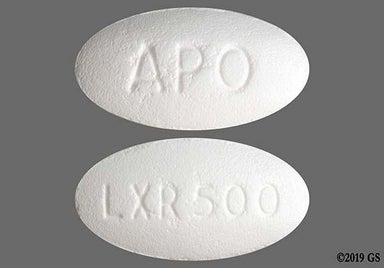 White Oval Lxr 500 And Apo - Levetiracetam 500mg Extended-Release Tablet
