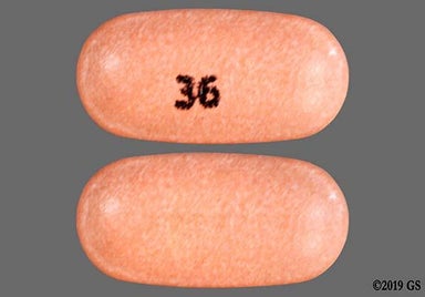 Pink Oblong 36 - Methylphenidate Hydrochloride 36mg Extended-Release Tablet
