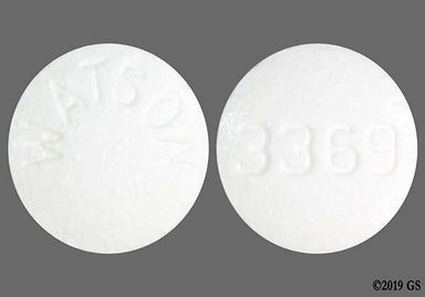 White Round 3369 And Watson - Butalbital/Acetaminophen/Caffeine 50mg-325mg-40mg Tablet