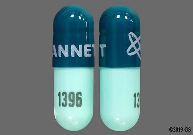 Green Logo Lannett 1396 - Loxapine Succinate 25mg Capsule