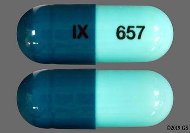 Green Capsule IX 657 - Hydroxyzine Pamoate 25mg Capsule