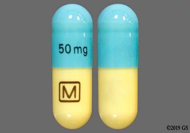 Blue-Green And White 50Mg M - Clomipramine Hydrochloride 50mg Capsule