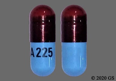 Blue And Maroon A225 - Temazepam 30mg Capsule