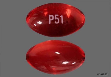Red Capsule P51 - CVS Stool Softener 100mg Softgel