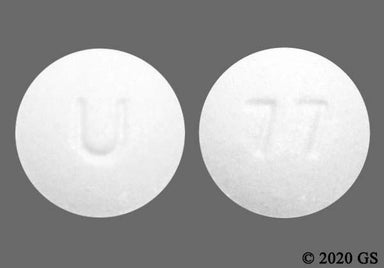White Round 77 - Clonidine Hydrochloride 0.1mg Extended-Release Tablet