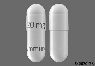 White Capsule 20 mg Aimmune - Palforzia 20mg Peanut Allergen Oral Powder