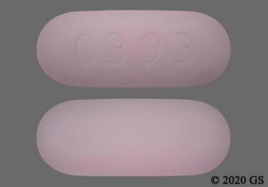 Pink Oblong C393 - Deferasirox 360mg Tablet