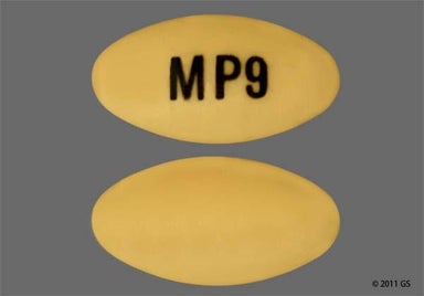 Yellow Oval M P9 - Pantoprazole Sodium 40mg Delayed-Release Tablet (Almus)