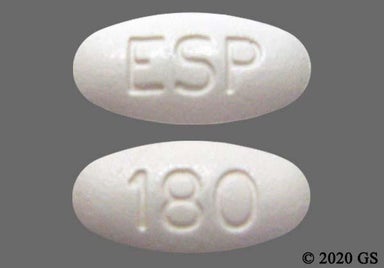 White Oval Esp And 180 - NEXLETOL 180mg Tablet